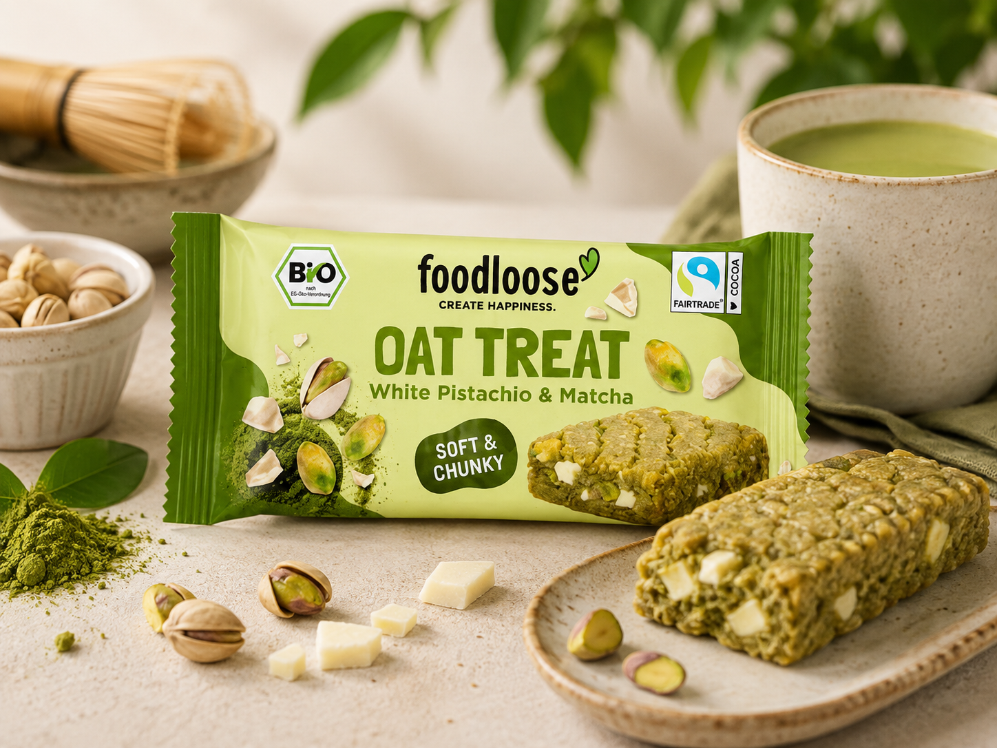Bezlepková pochoutka Pistácie & Matcha BIO
